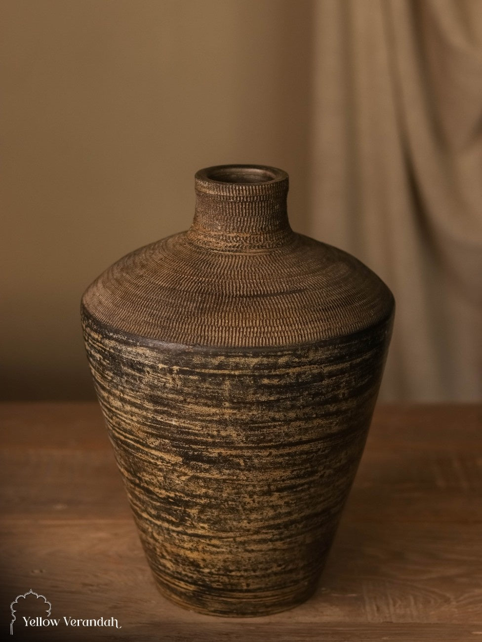 Turkish Terracotta Pot Vase - Earthy Finish