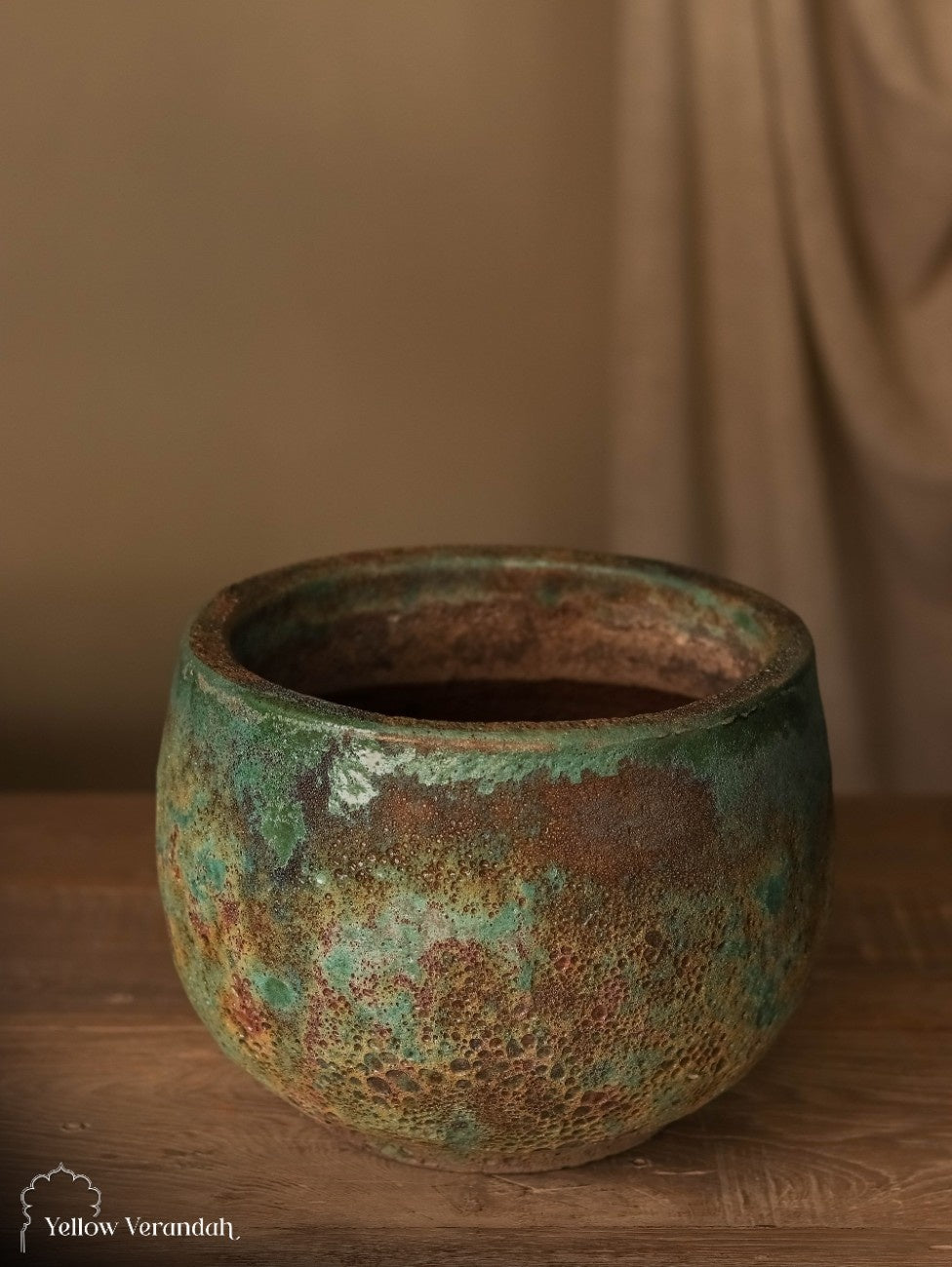 Concrete Planter - Earthy Patina Finish