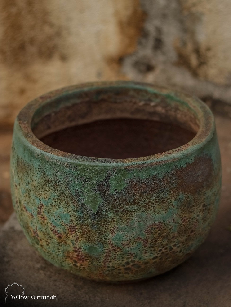 Concrete Planter - Earthy Patina Finish