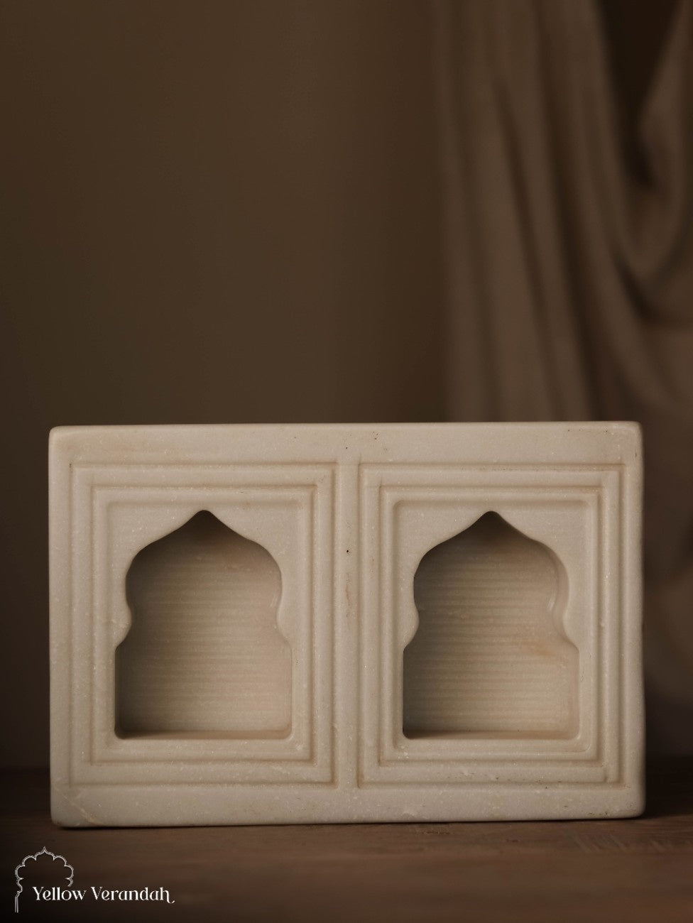 Marble Stone Jharokha Tealight Candle Holder