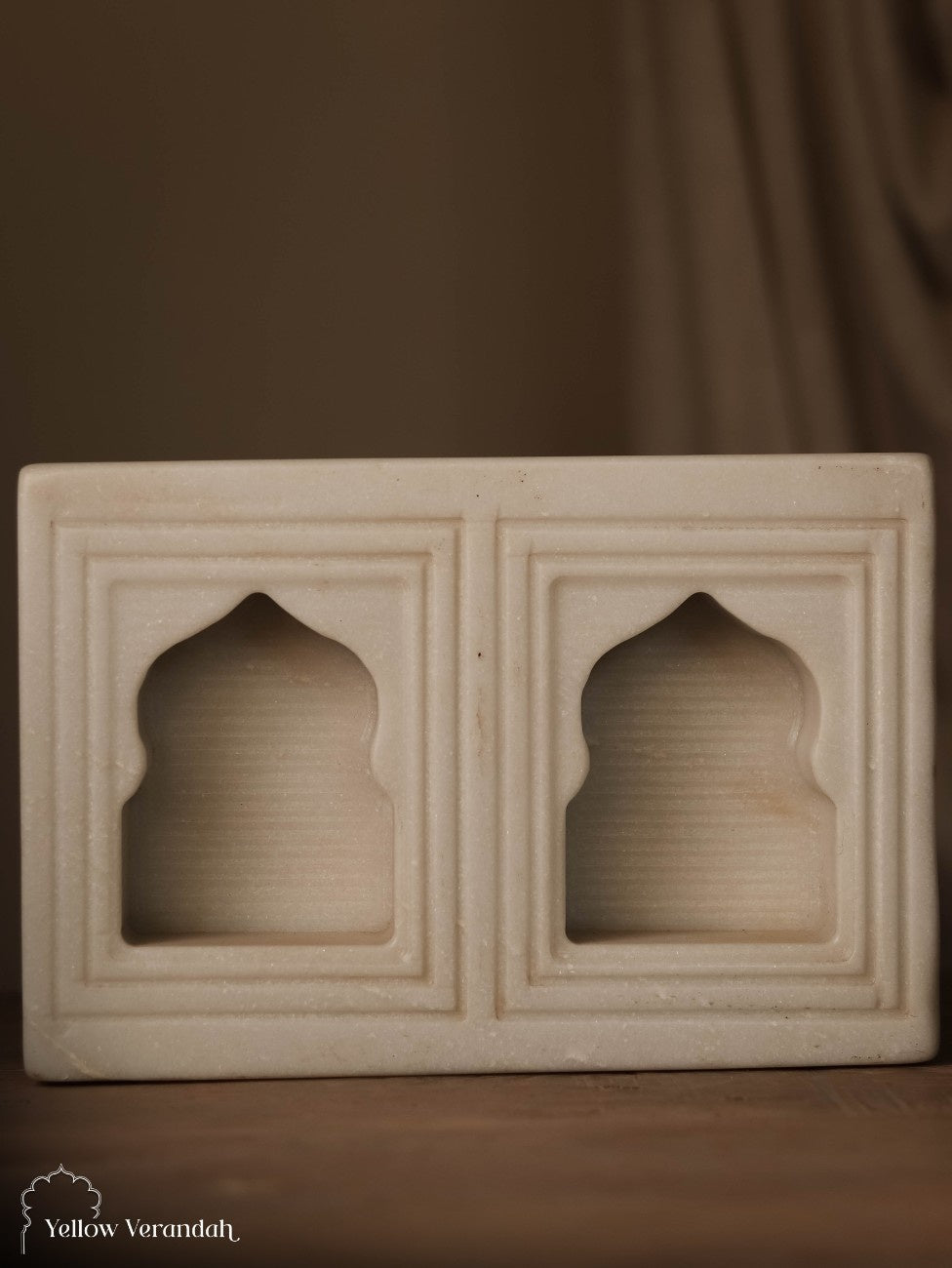 Marble Stone Jharokha Tealight Candle Holder