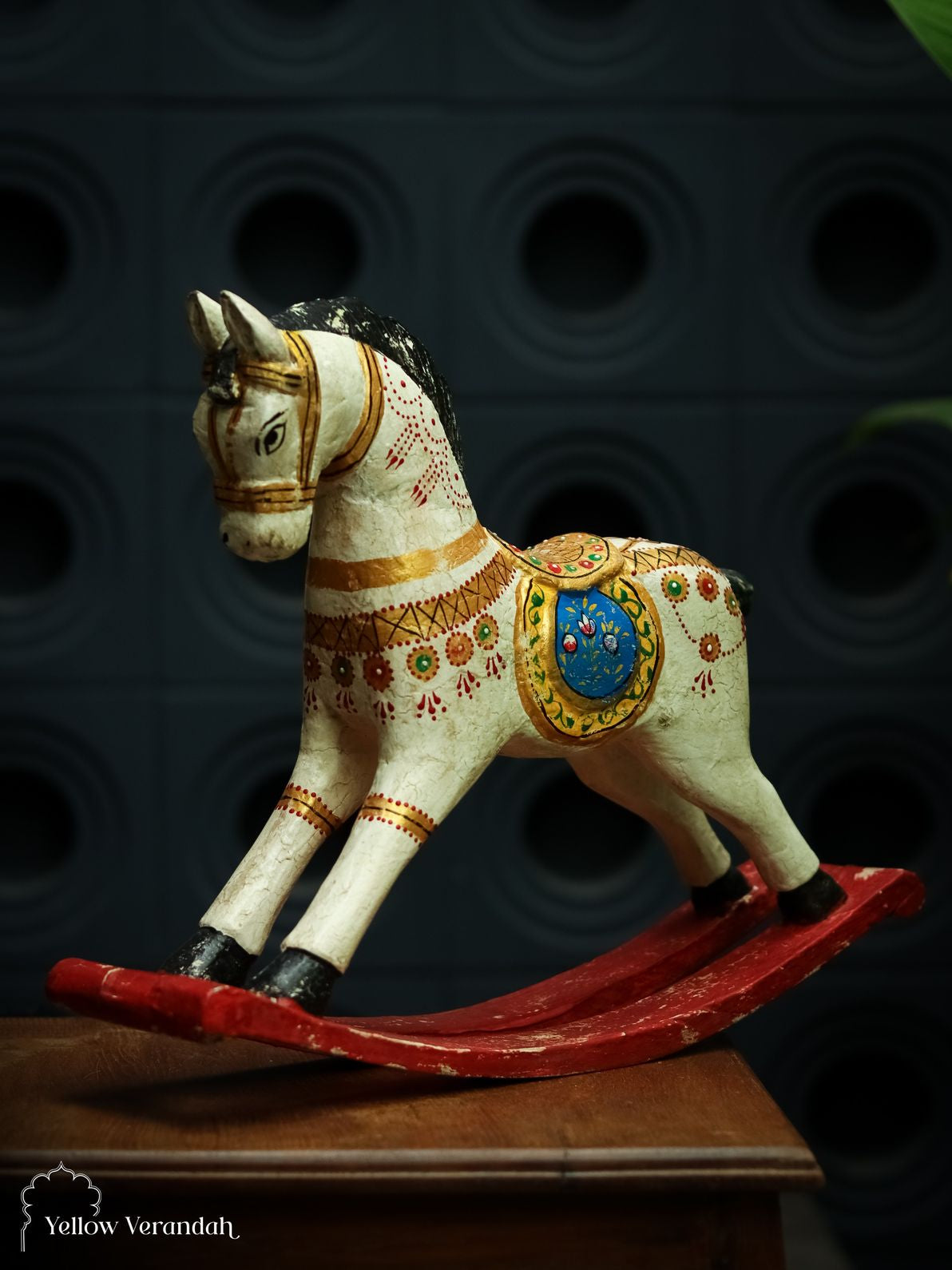 Antique Wooden Rocking Horse – Yellow Verandah