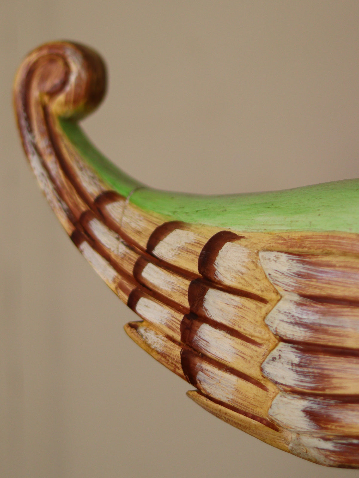 Vintage Wooden Swan Sculpture