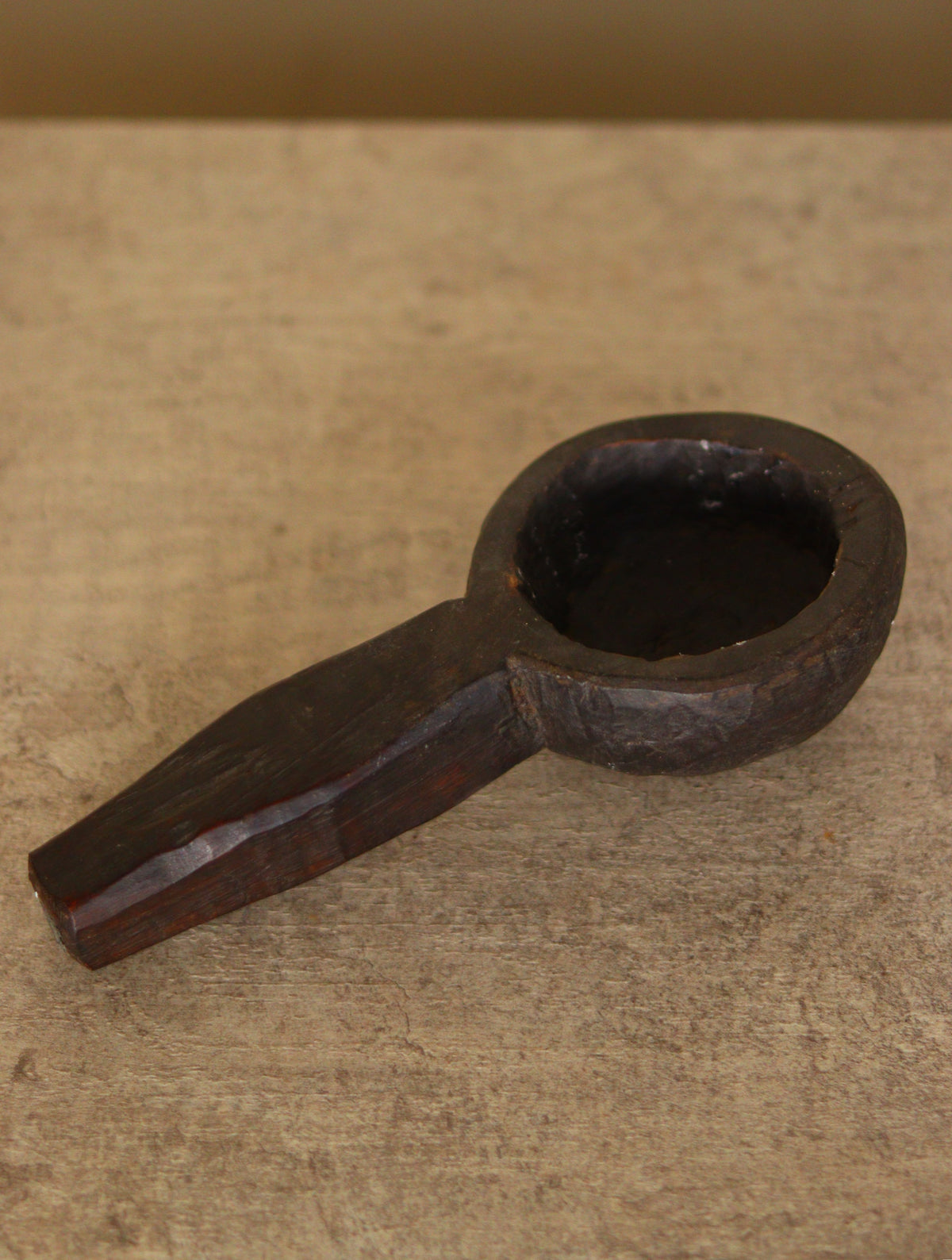 Vintage Hand-Carved Wooden Scoop
