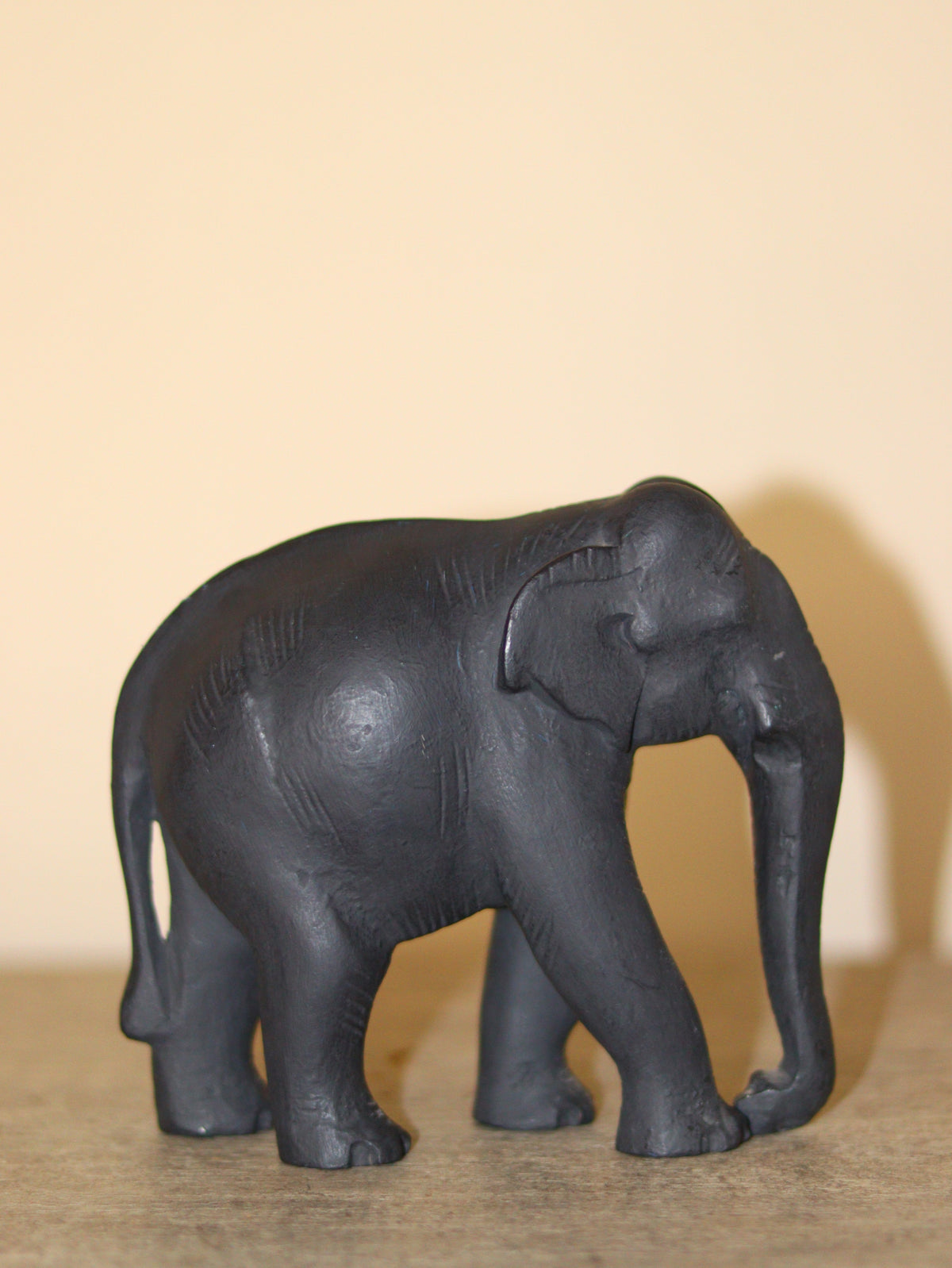 Wooden Elephant Sculpture - Black