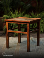Wooden Table - Golden Distressed