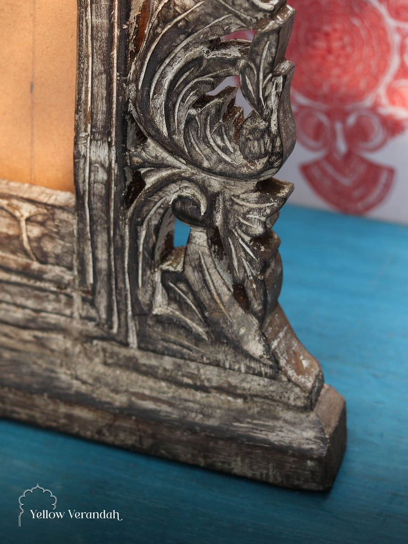 Victorian Wooden Carving Mirror