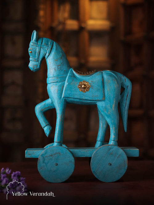 handcrafted Wooden Horse - Home decor item