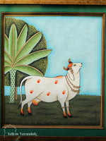 Original Pichwai Painting - Cow