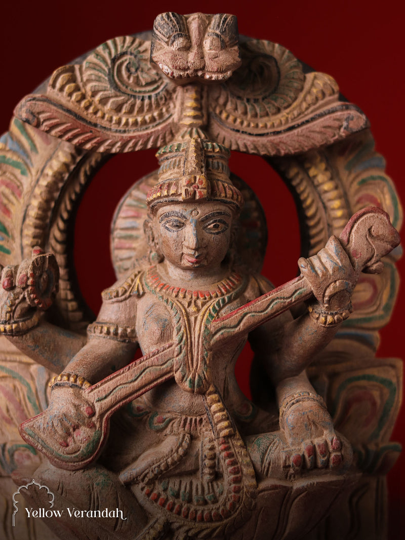 Antique Saraswati Sculpture