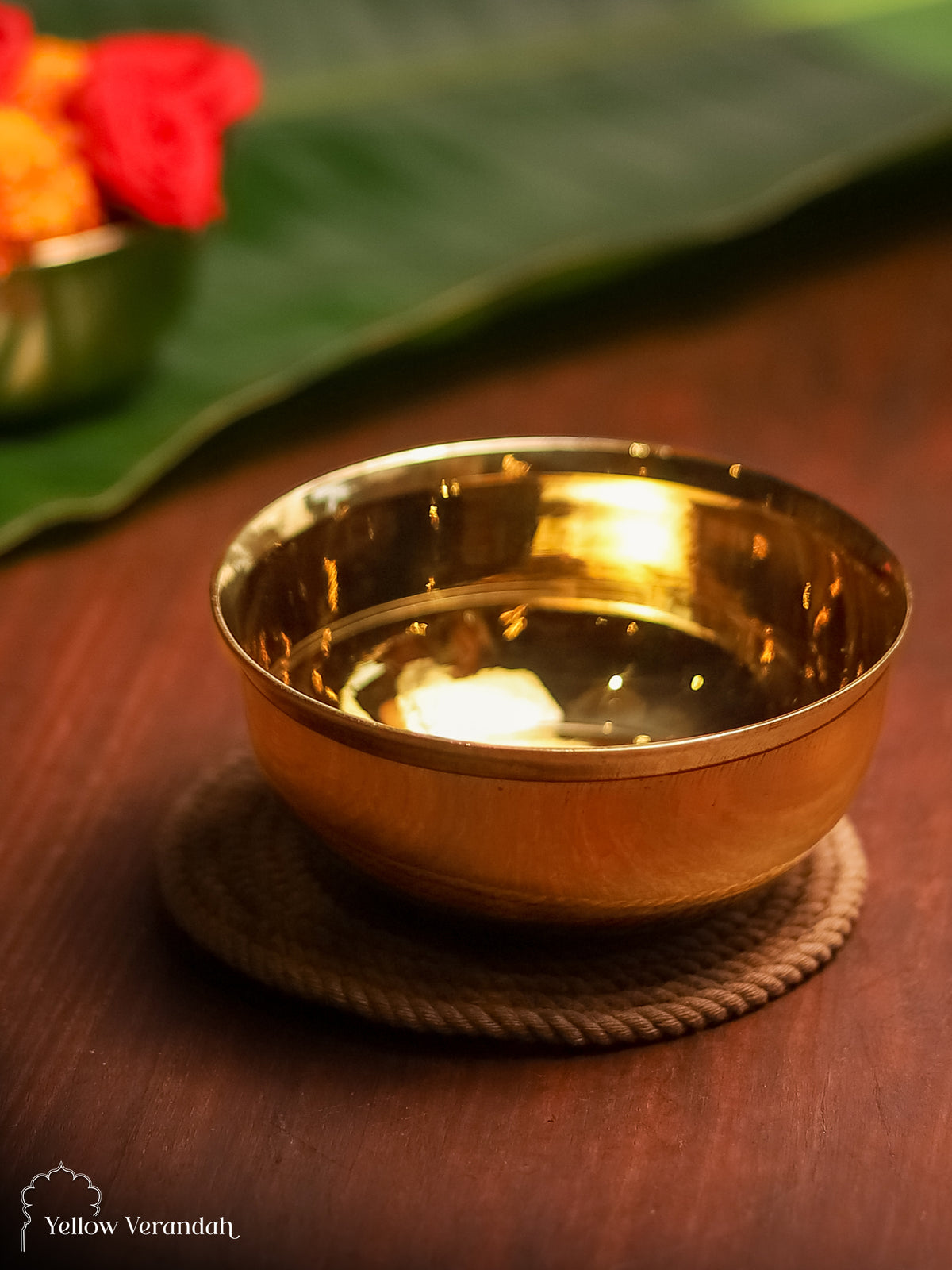 Pure Brass Serving Bowl - 4" Dia