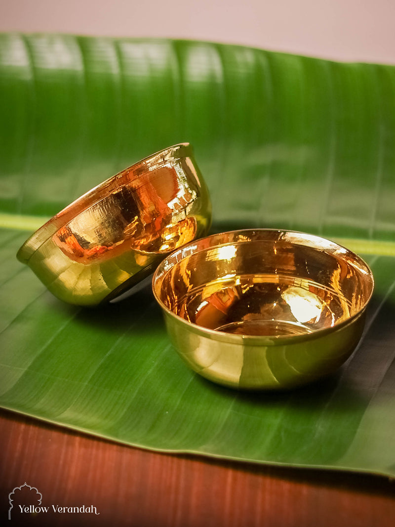 Pure Brass Serving Bowl - 4" Dia