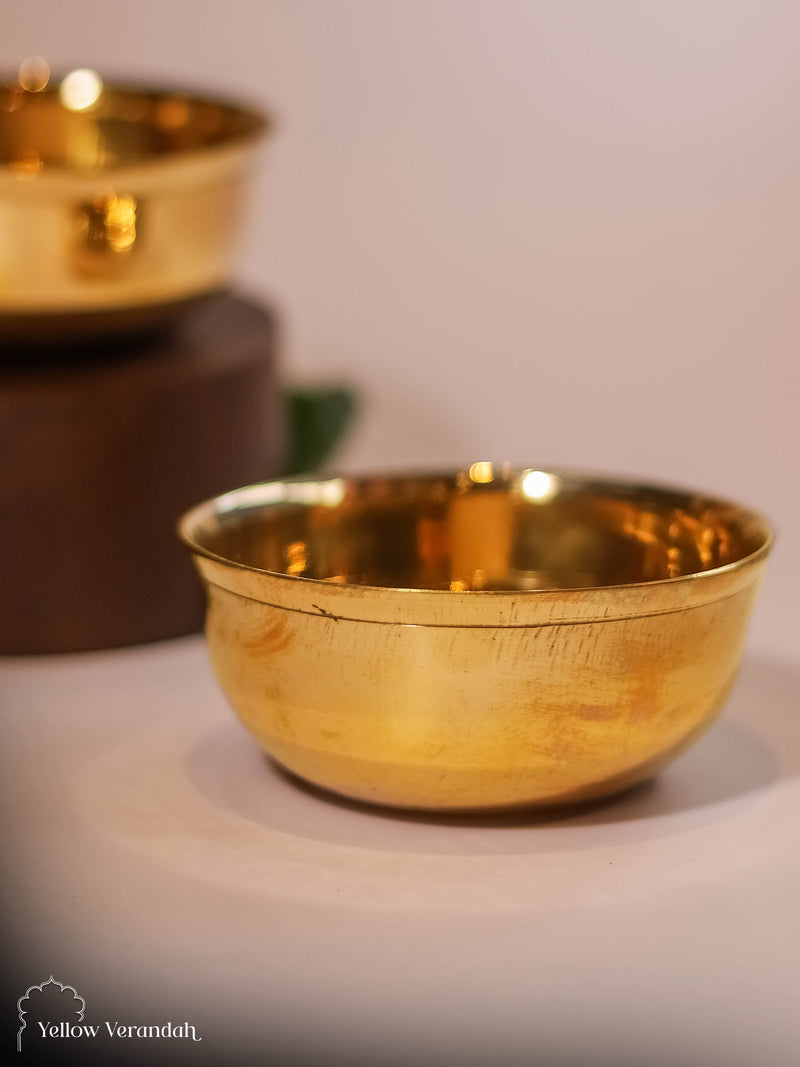Pure Brass Serving Bowl - 4" Dia