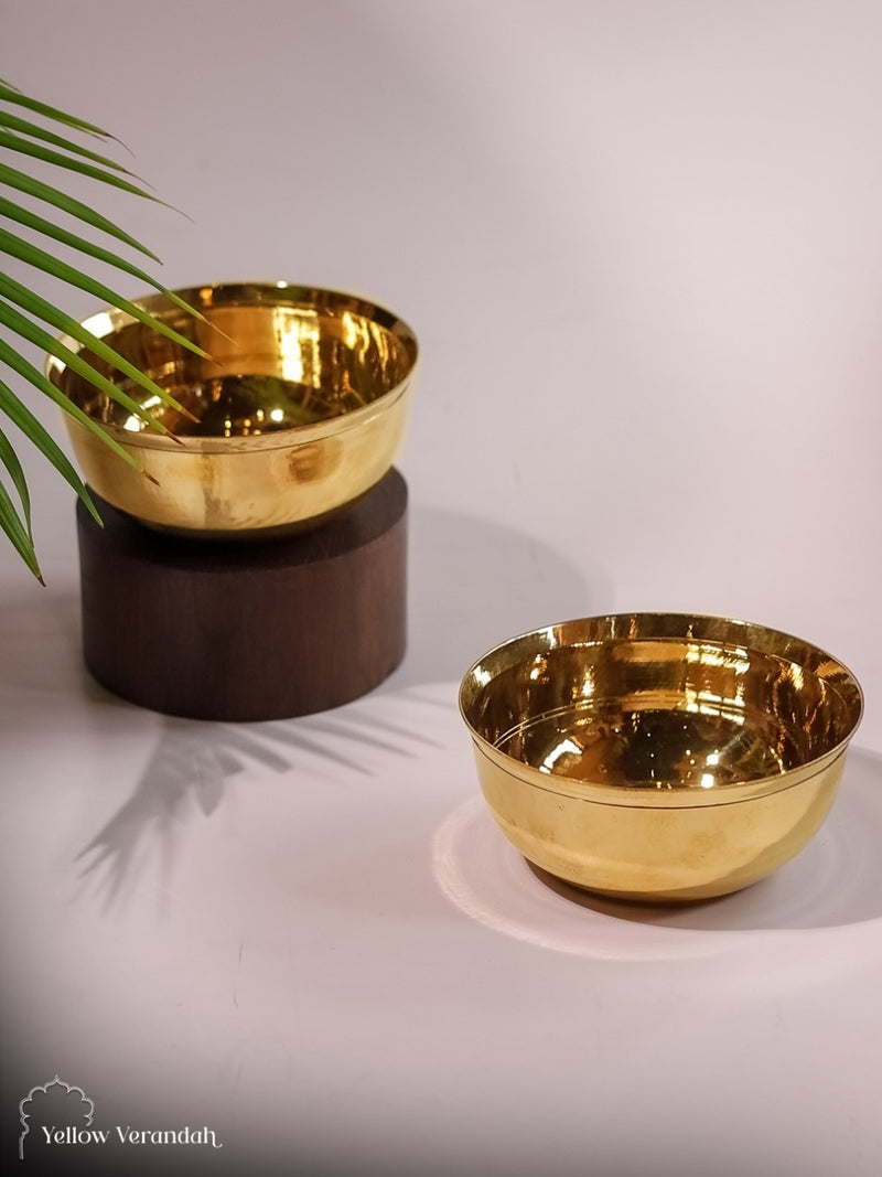 Pure Brass Serving Bowl - 6" Dia