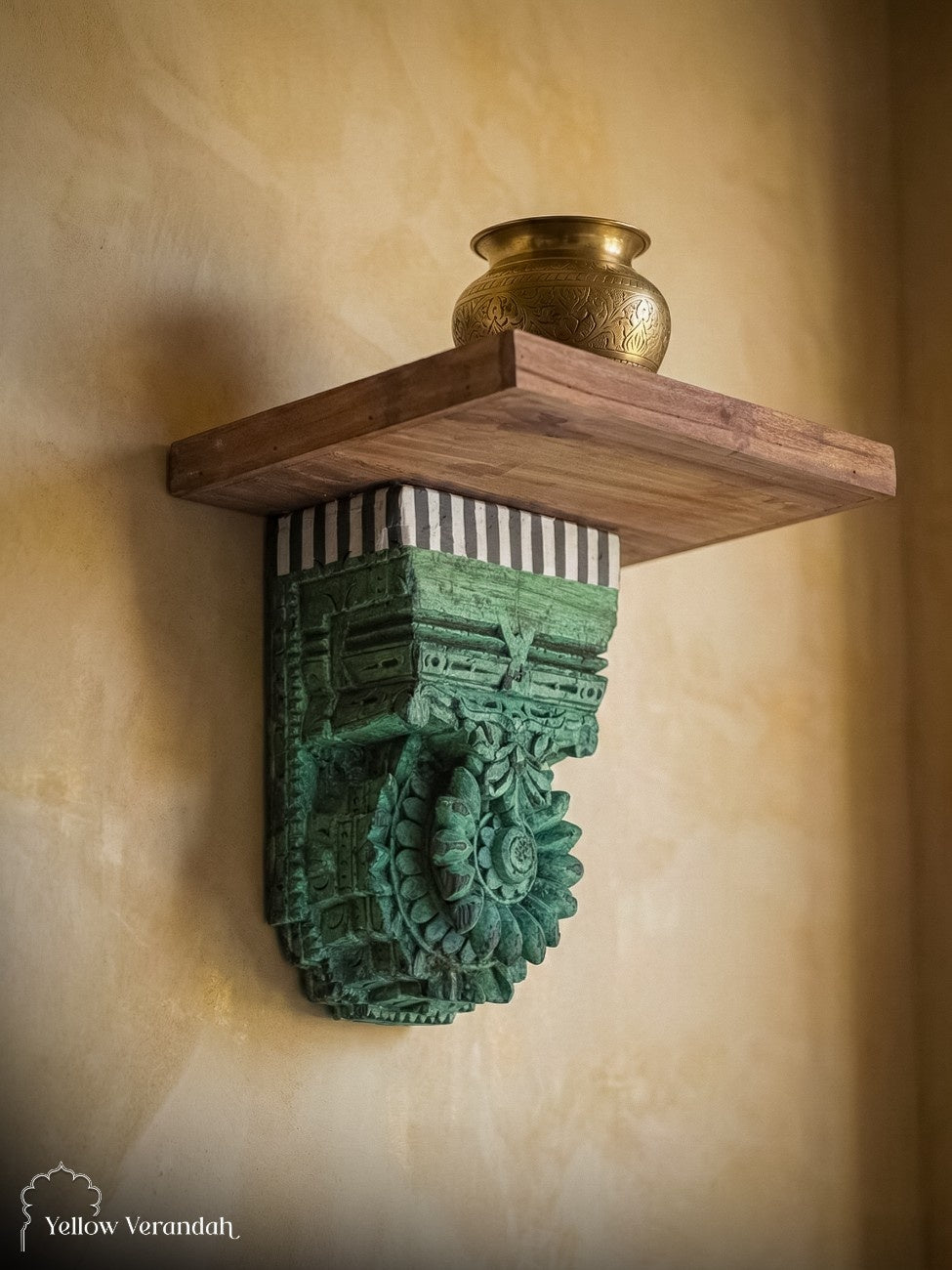 Antique Wooden Bracket Wall Shelf