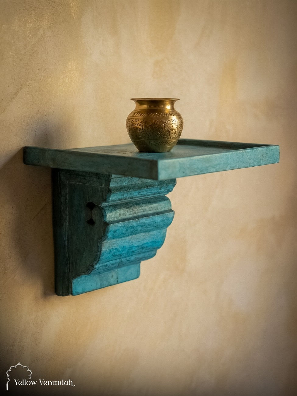 Antique Wooden Bracket Wall Shelf