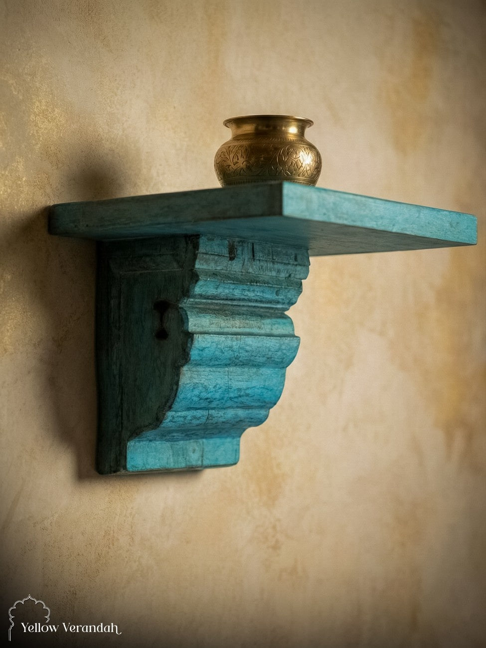 Antique Wooden Bracket Wall Shelf