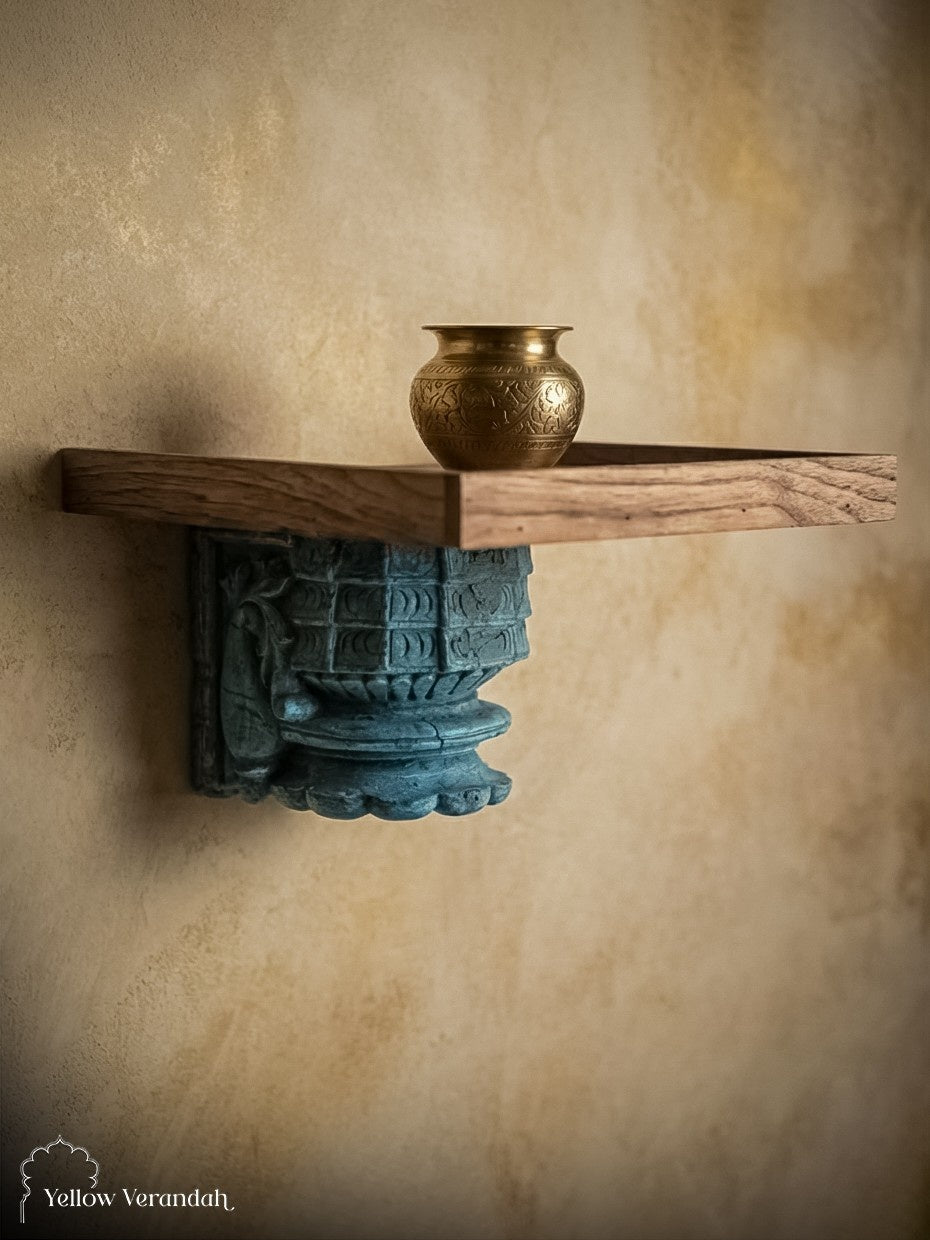 Antique Wooden Bracket Wall Shelf