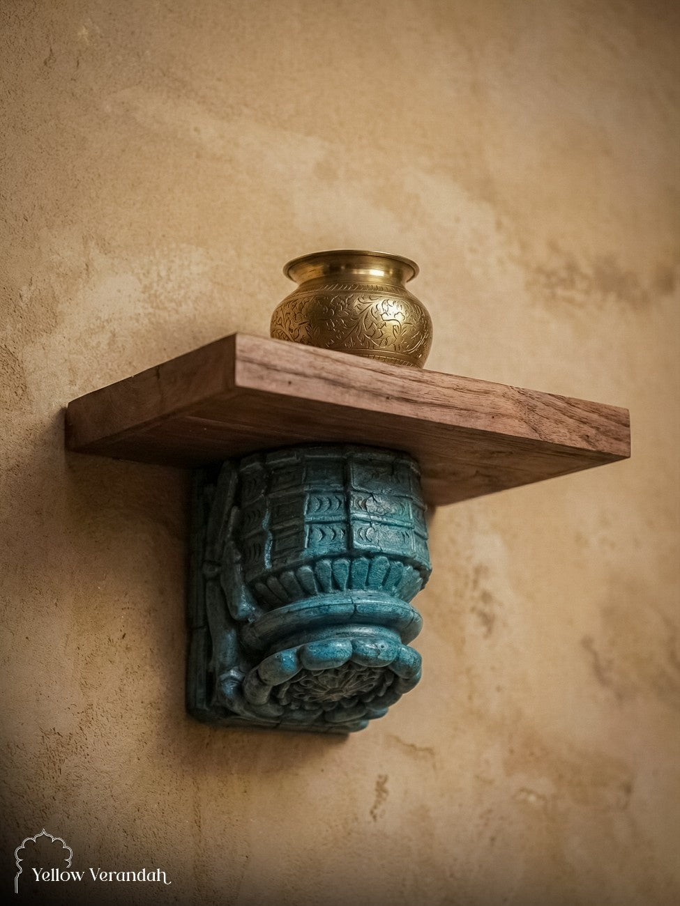 Antique Wooden Bracket Wall Shelf