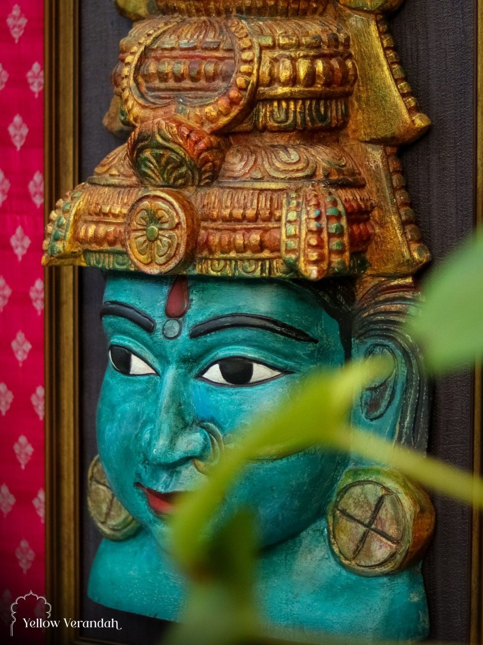 Lakshmi Wooden Face Wall Art