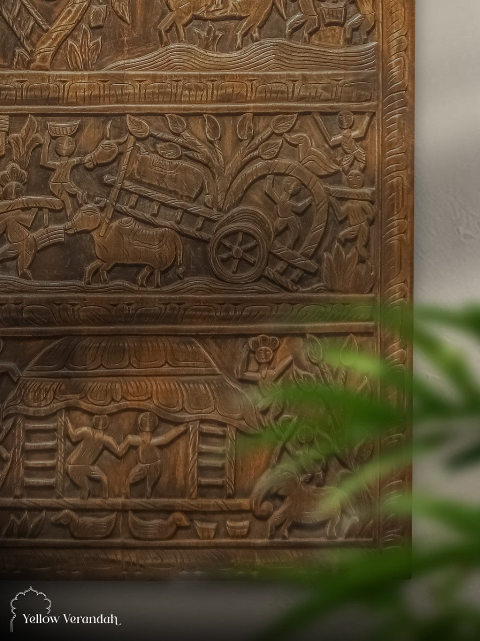 Odisha Tribal Wooden Wall Panel