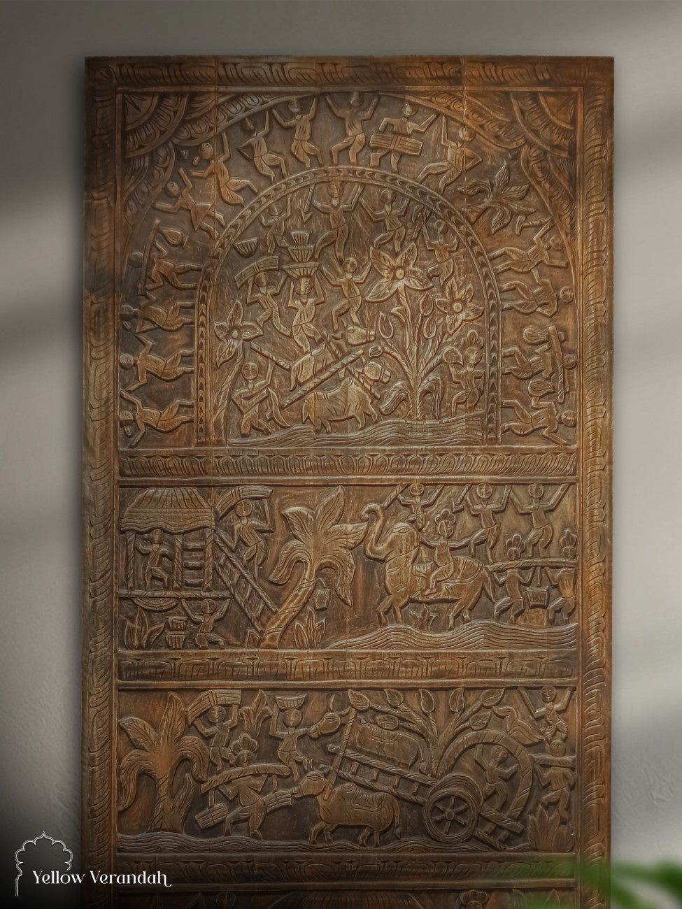 Odisha Tribal Wooden Wall Panel
