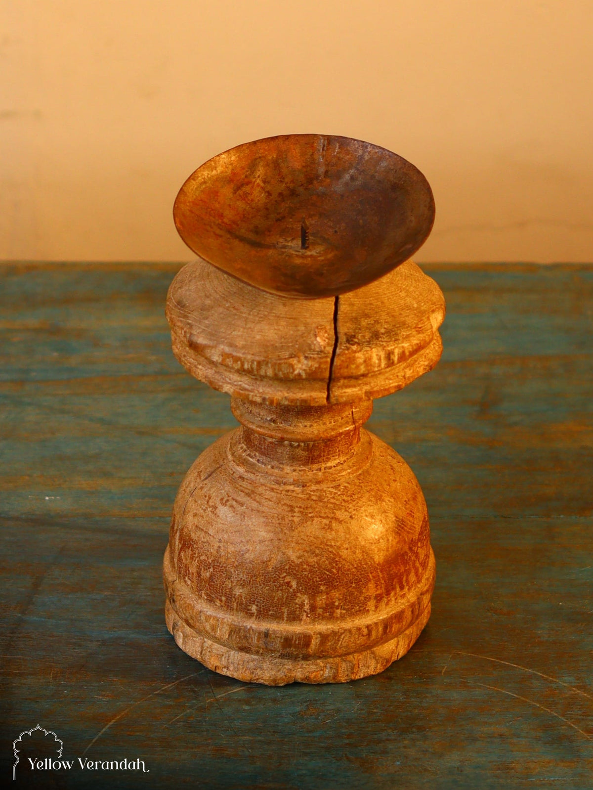 Antique Wooden Candle Stand
