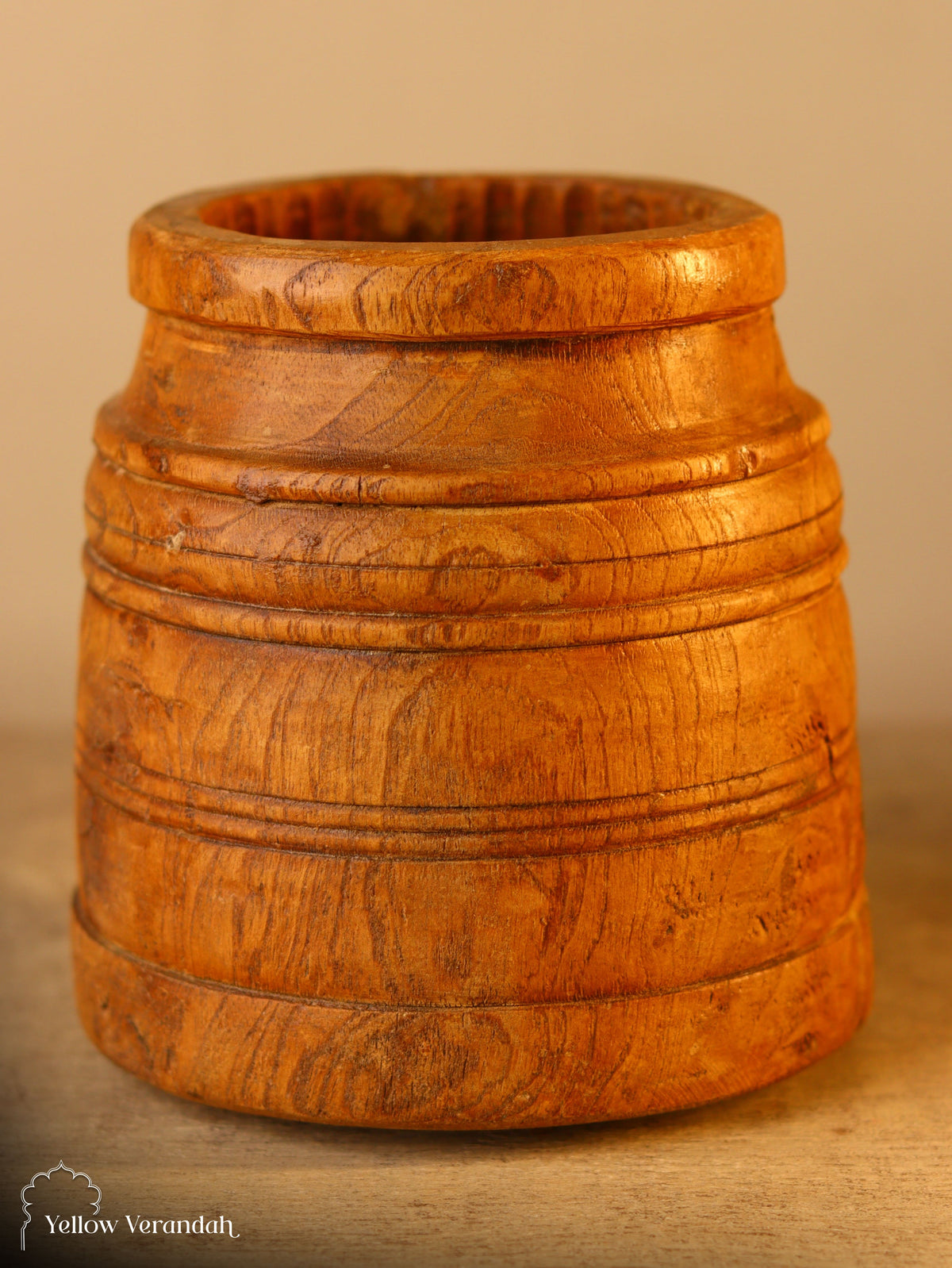 Antique Wooden Pot Vase