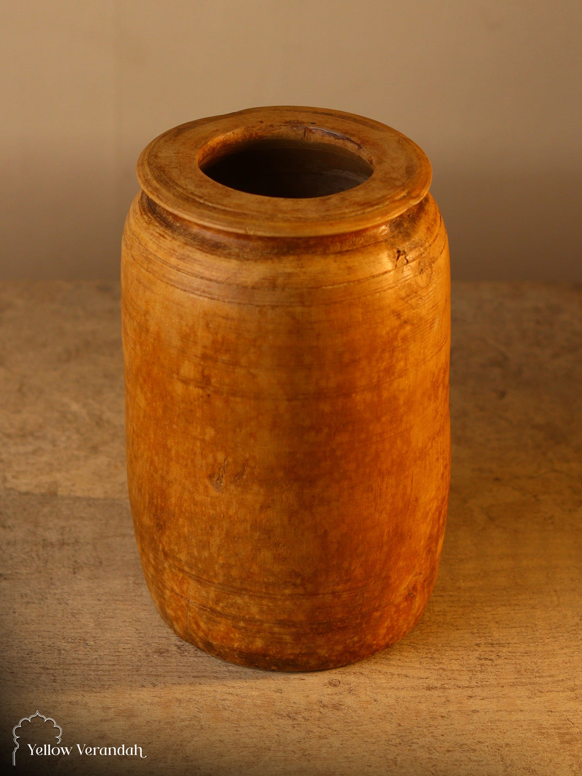 Antique Wooden Pot Vase
