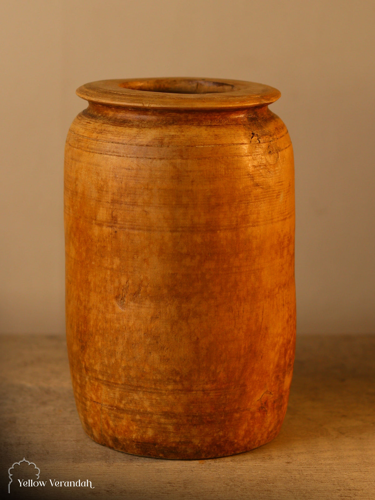 Antique Wooden Pot Vase