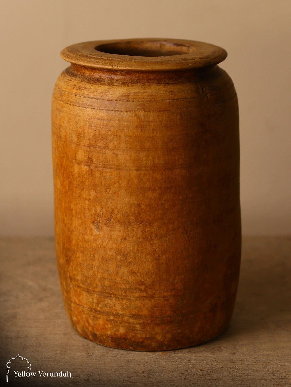 Antique Wooden Pot Vase
