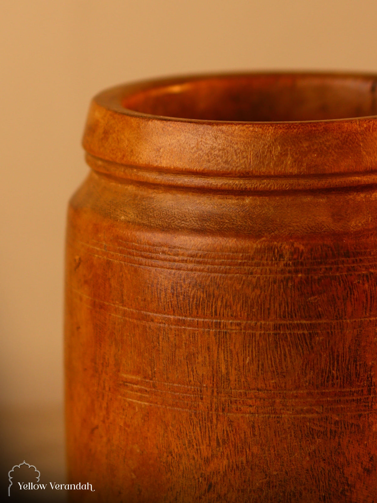 Antique Wooden Pot Vase