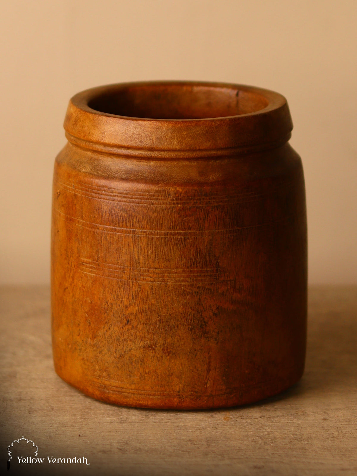 Antique Wooden Pot Vase