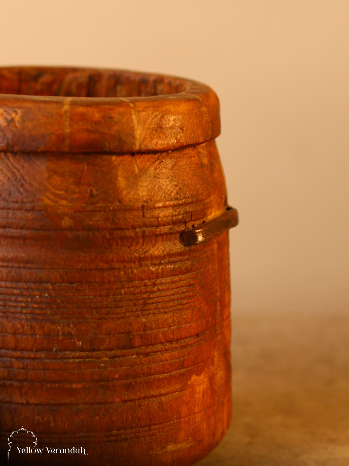 Antique Wooden Pot Vase
