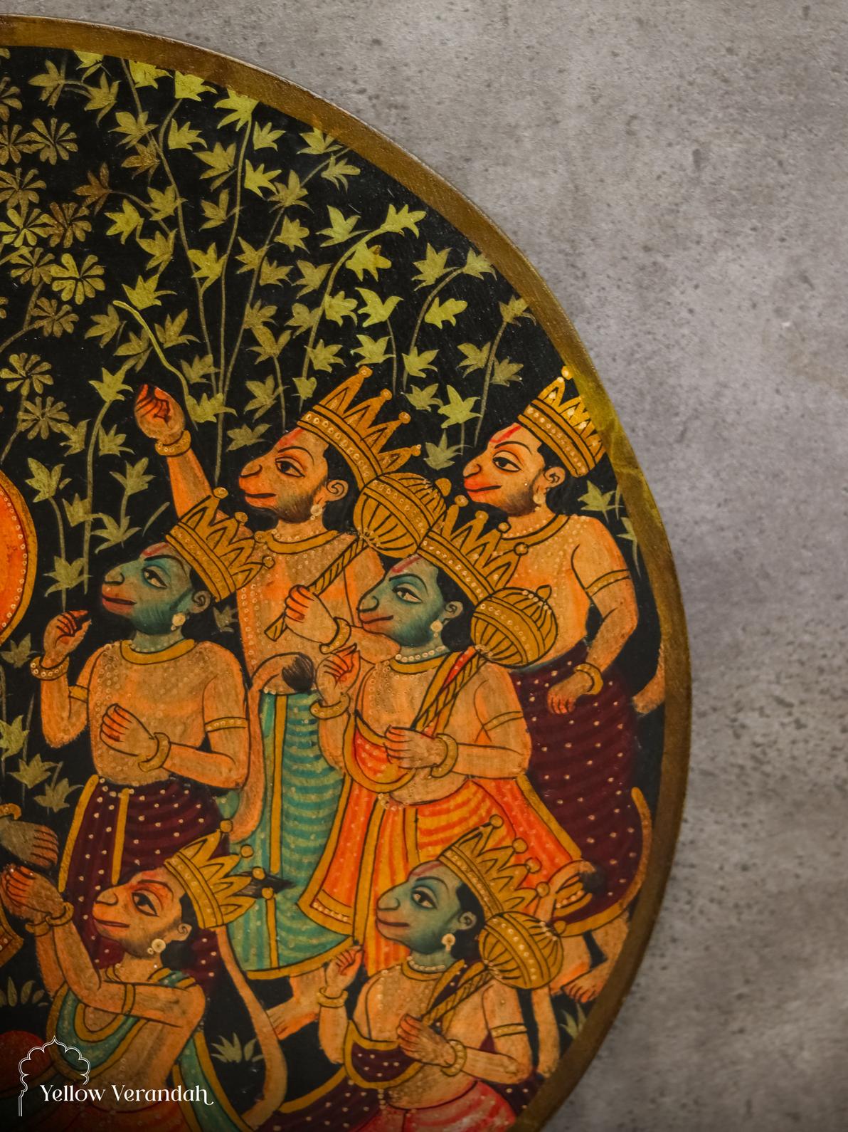 Pichwai Sri Ram Wall Plate - 16"