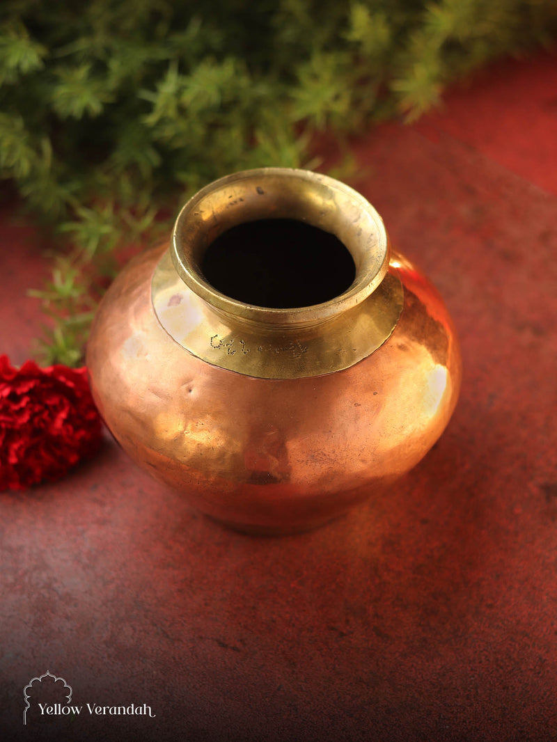 Vintage Brass Copper Pot