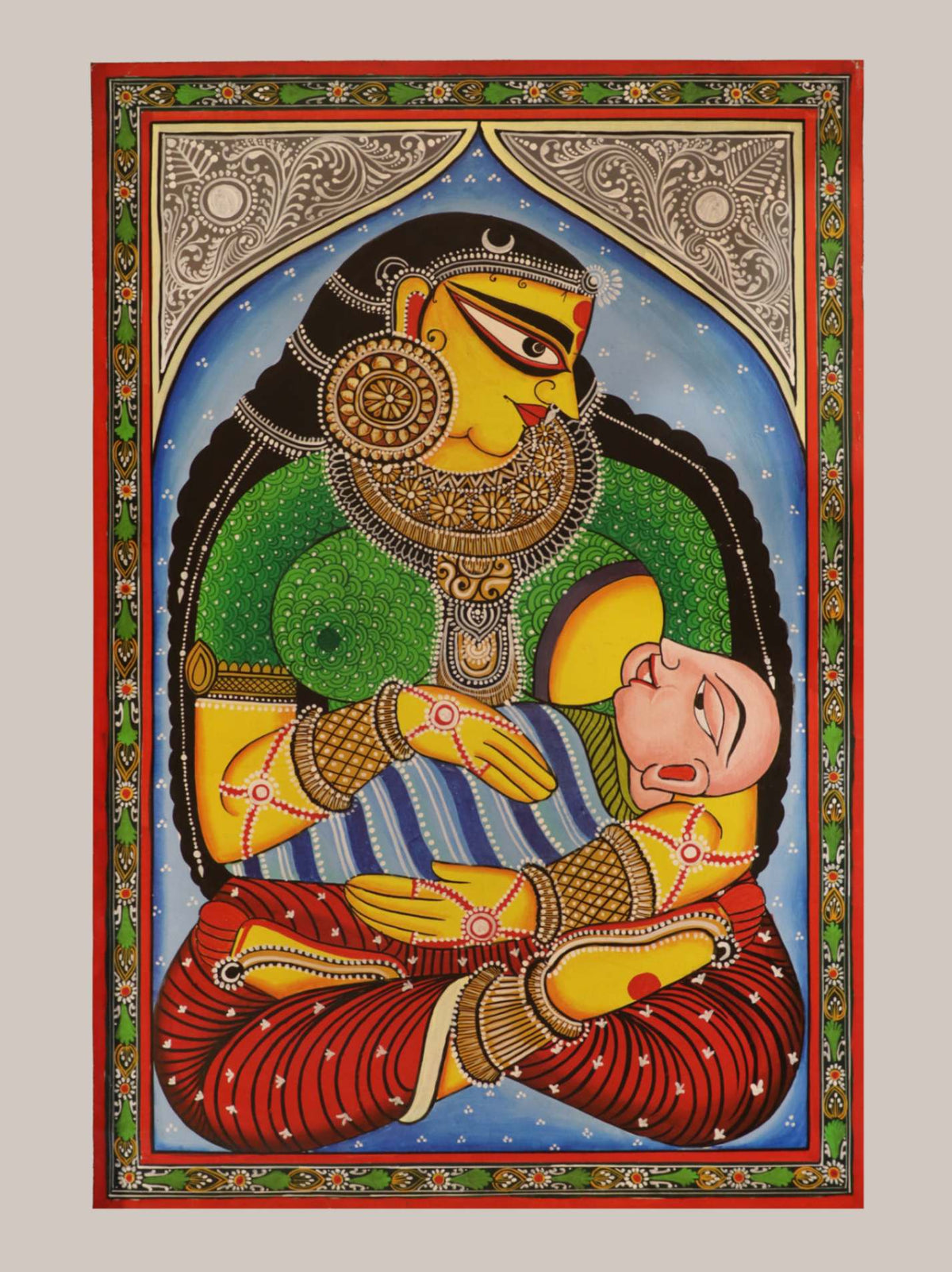 Kalighat Painting of Mother 