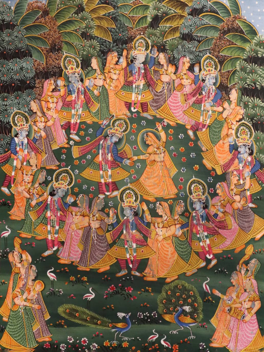 Kalighat Radha Krishna Painting Original