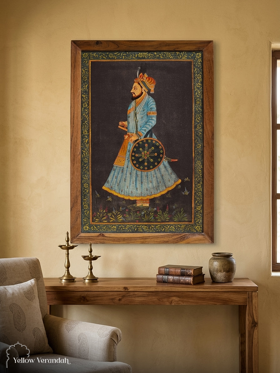 Vintage Painting - Indian King Portrait
