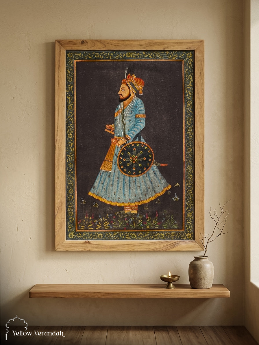 Vintage Painting - Indian King Portrait