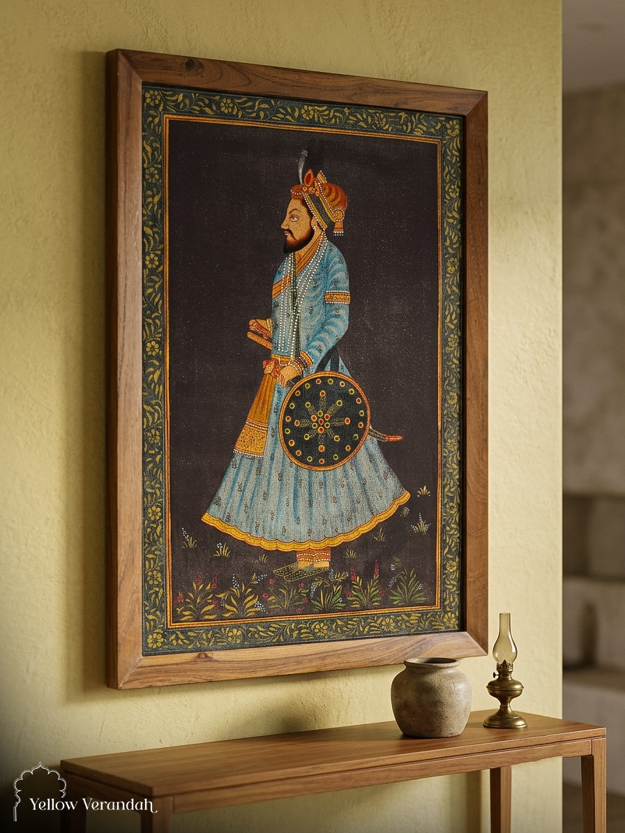 Vintage Painting - Indian King Portrait