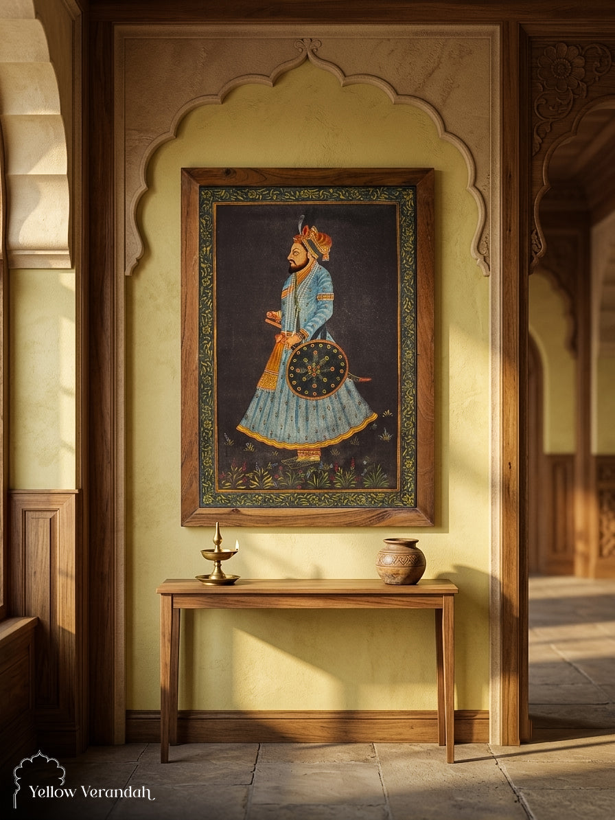 Vintage Painting - Indian King Portrait