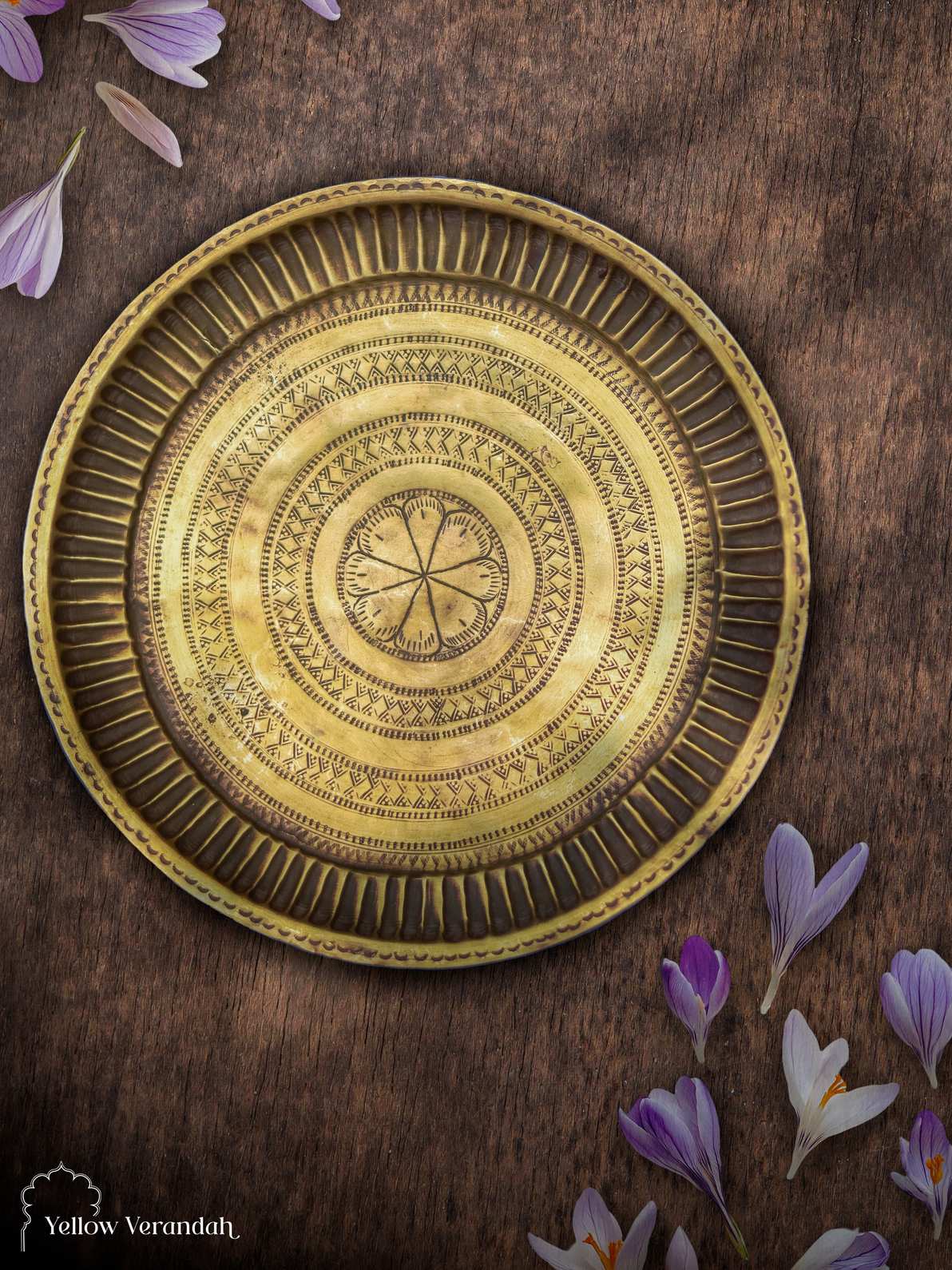 Vintage Brass Plate - 9"