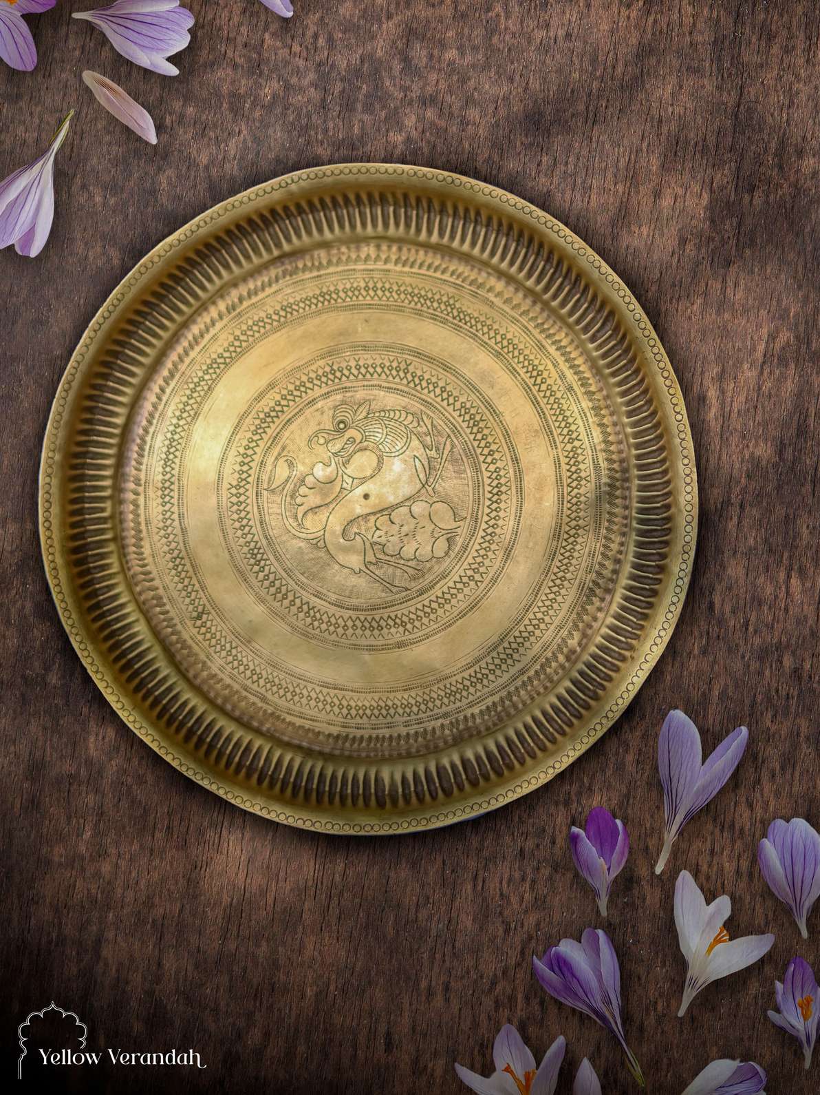Vintage Brass Plate - 10"