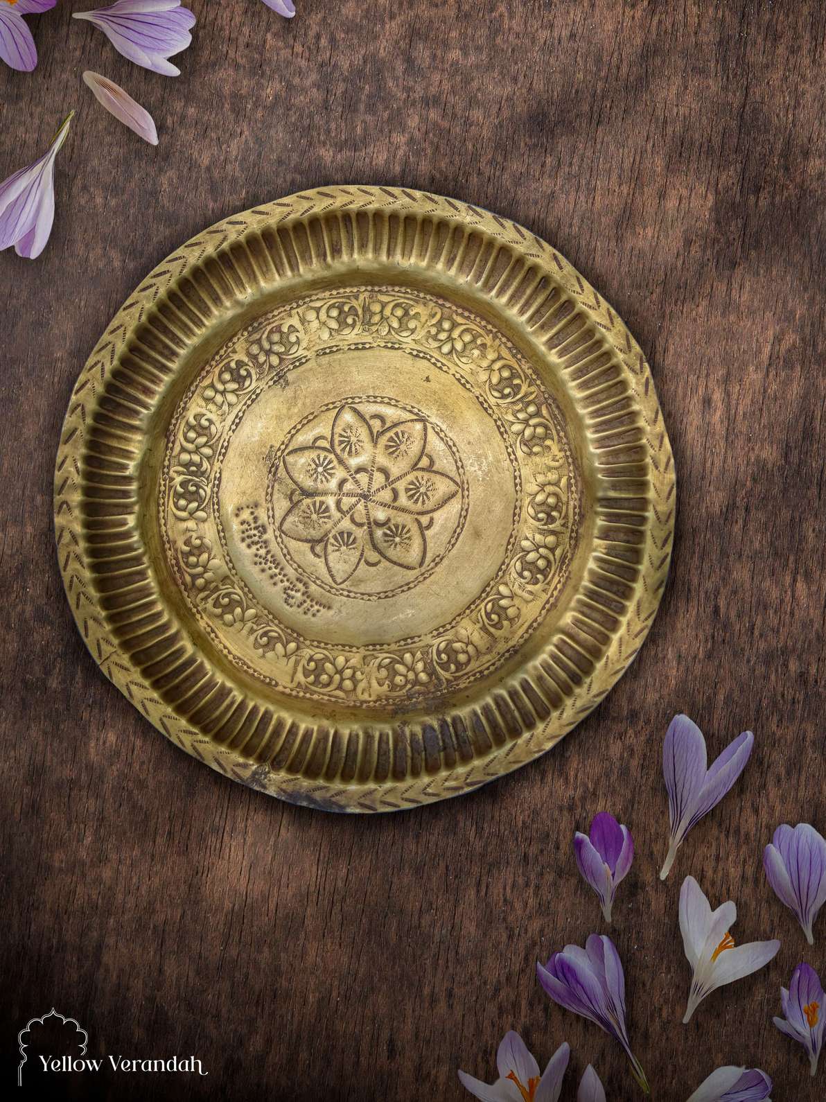 Vintage Brass Plate - 7"