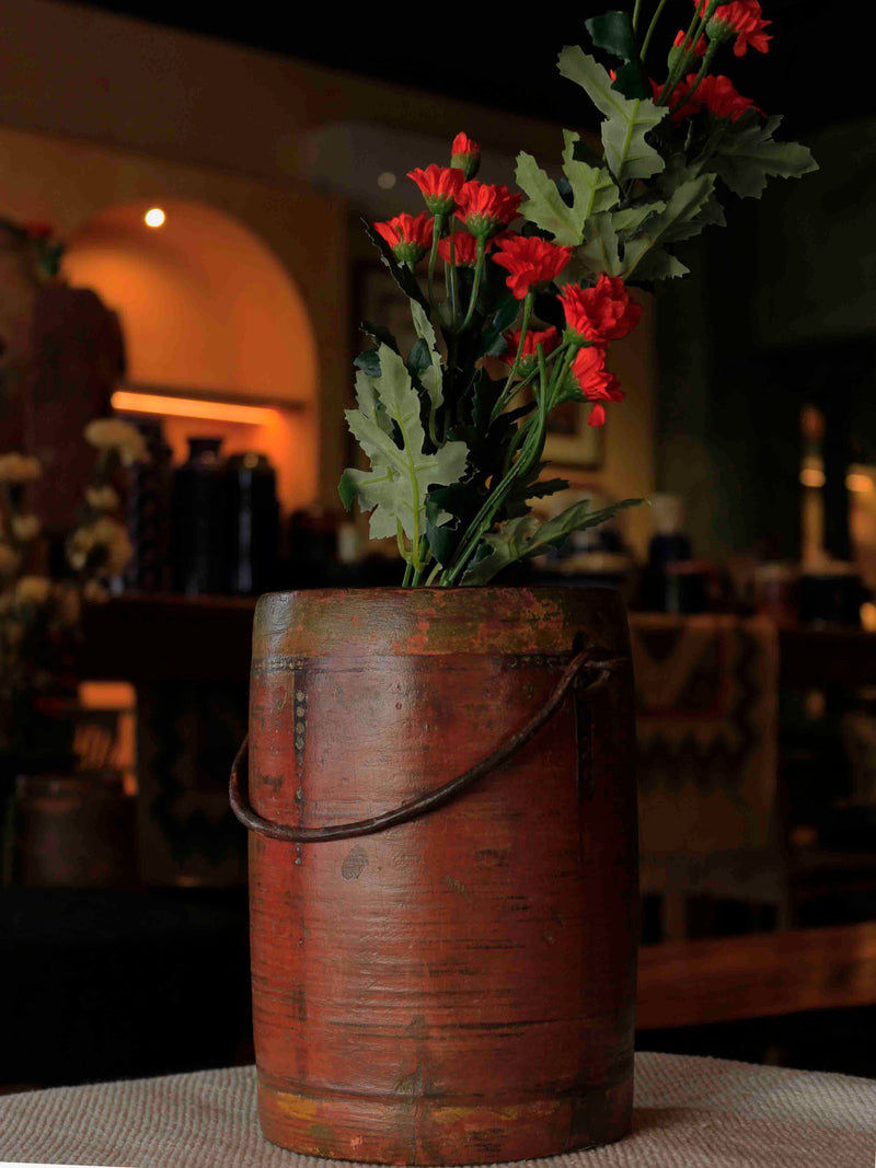 Antique Wooden Pot