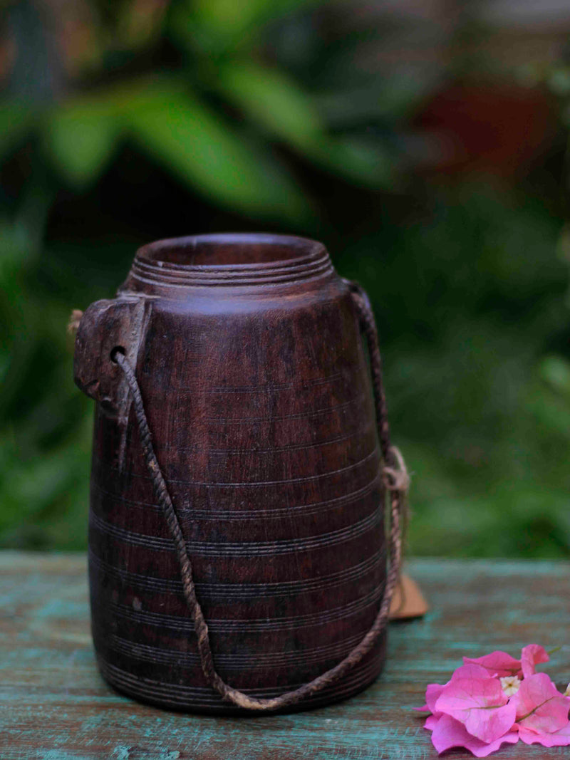 Antique Wooden Pot