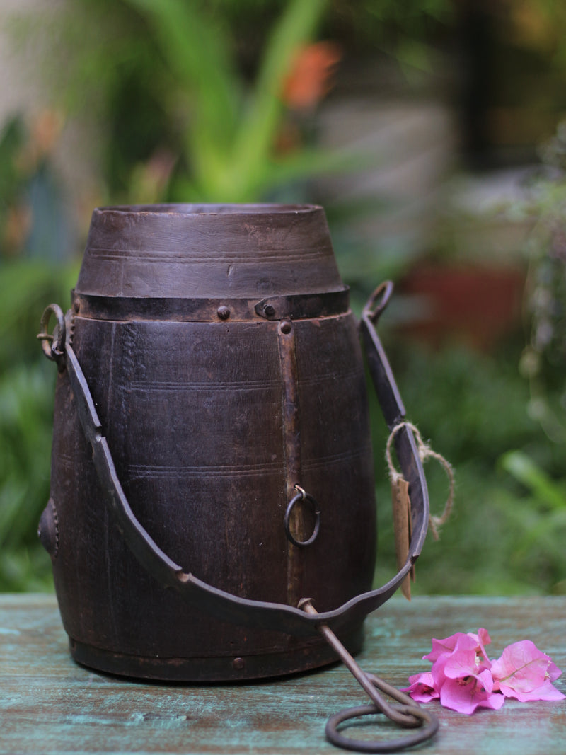 Antique Wooden Pot