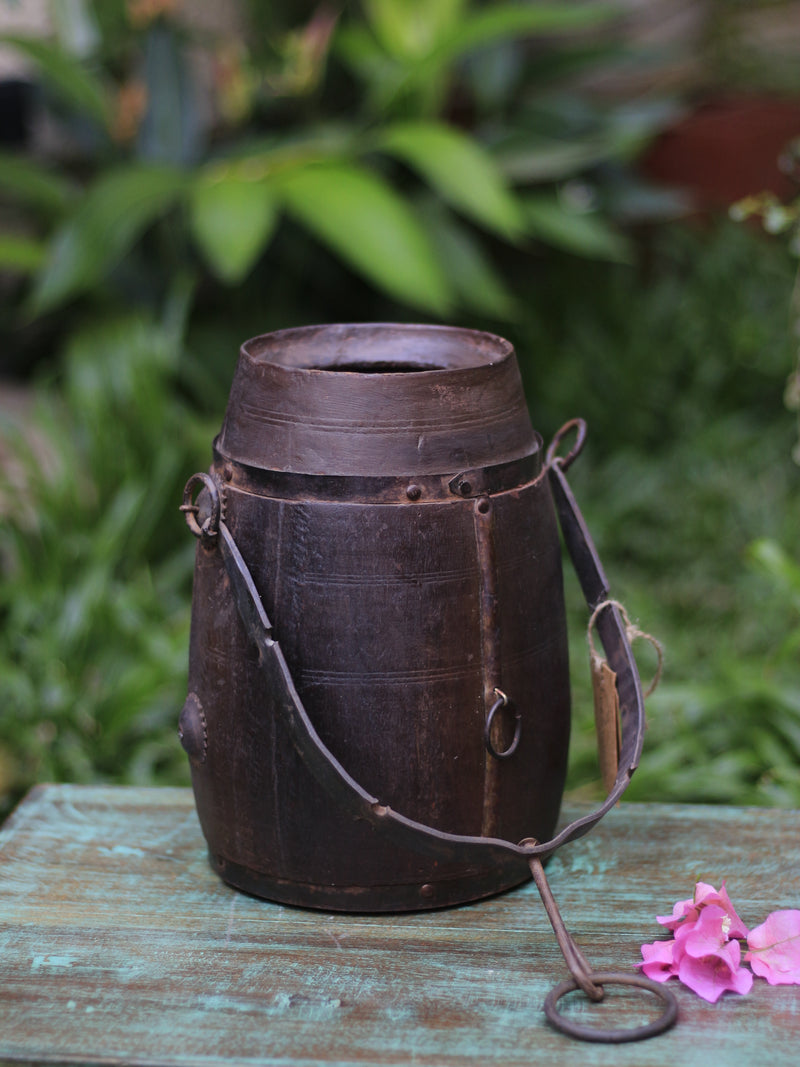 Antique Wooden Pot