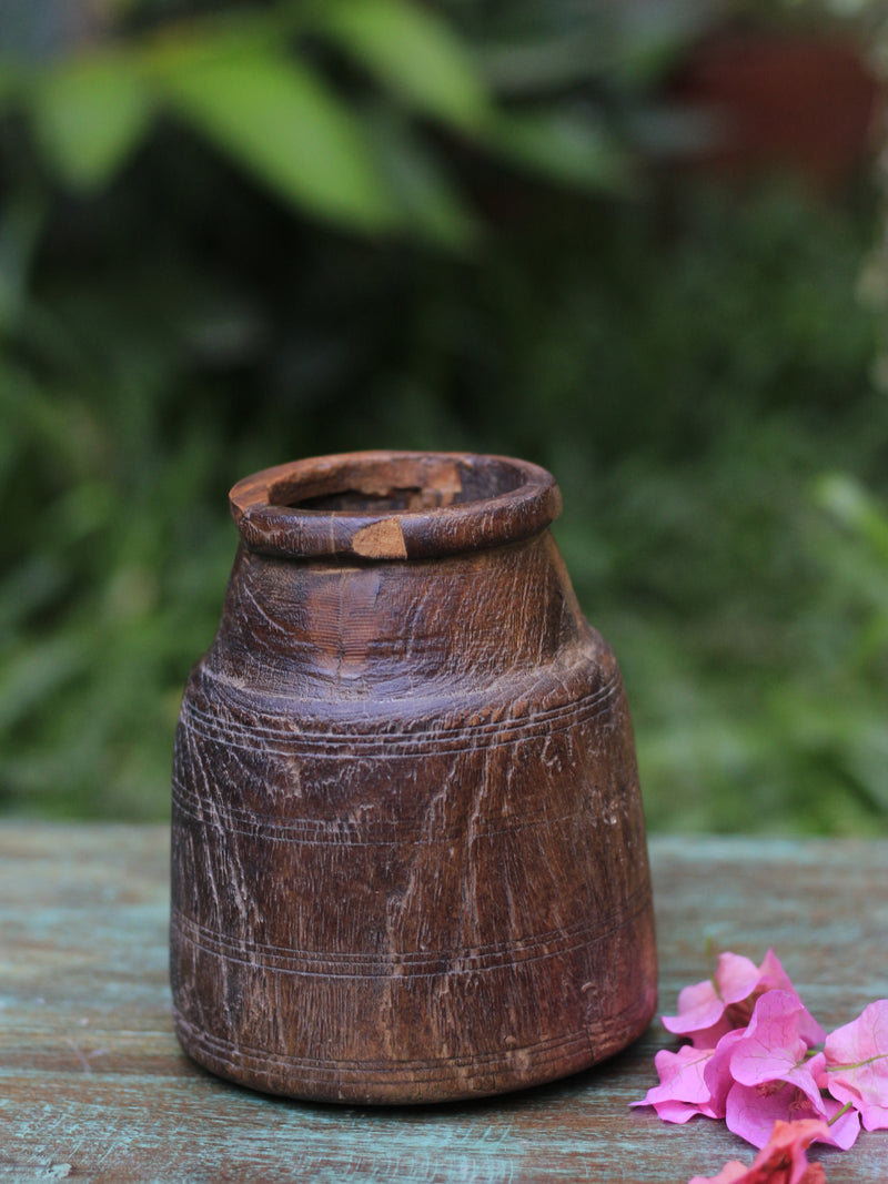 Antique Wooden Pot